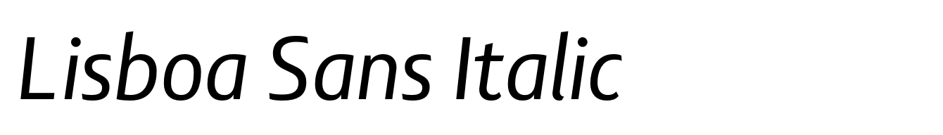 Lisboa Sans Italic